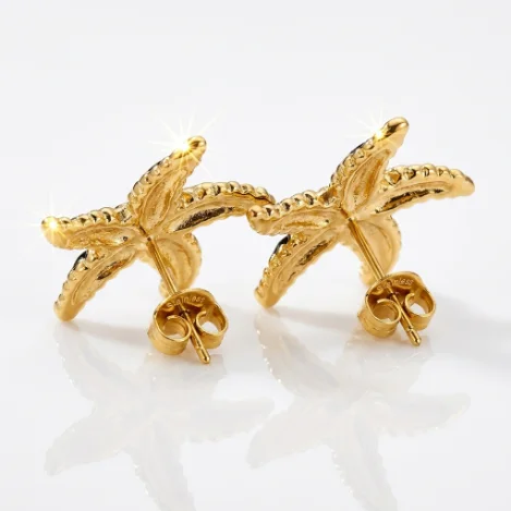 金晖映羽·重工流体蝴蝶耳饰 (Radiant Wing Statement Studs)