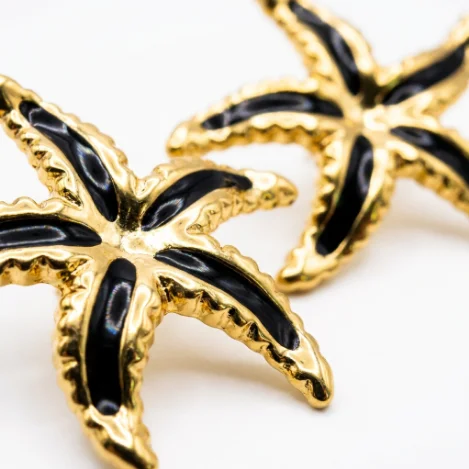 金晖映羽·重工流体蝴蝶耳饰 (Radiant Wing Statement Studs)